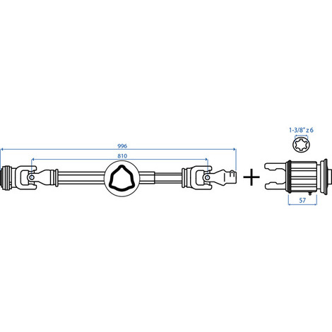 CARDANO T10 1000 LN1 2 FILA 1-3/8